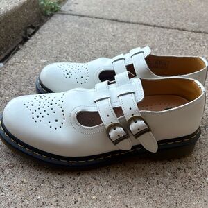 Dr.‎ Martens Mary Jane 8065 white leather womans size 10 chunky platform
